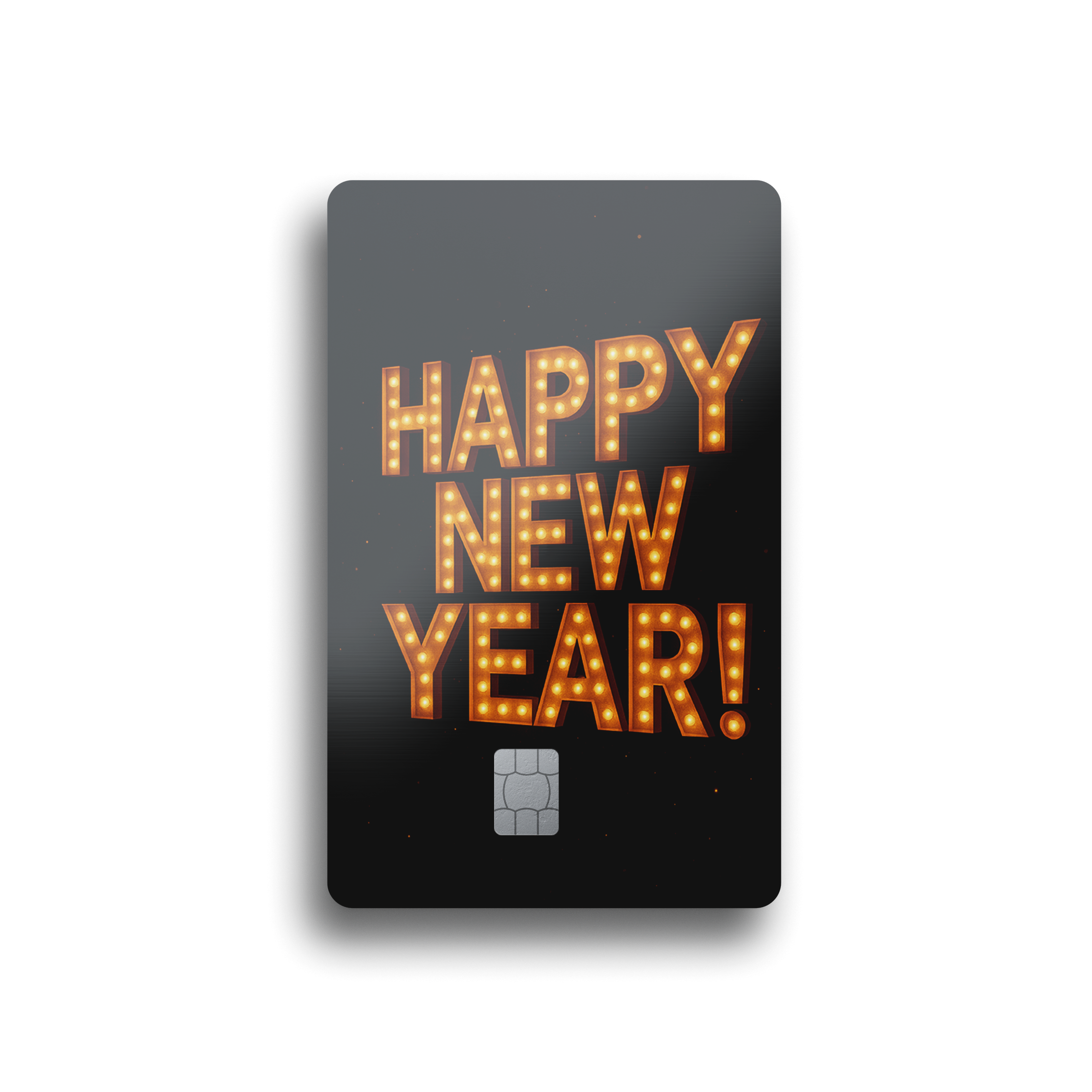 Happy New Year Marquee Lights Card Skin
